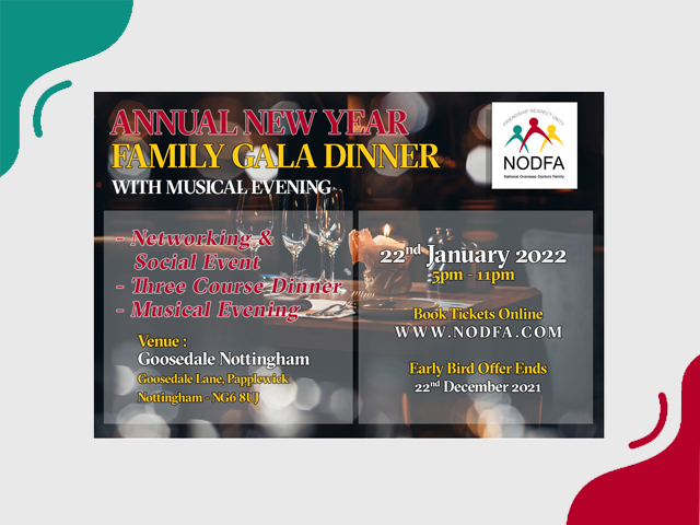 Annual New Year Family Gala Dinner – 22nd January 2022