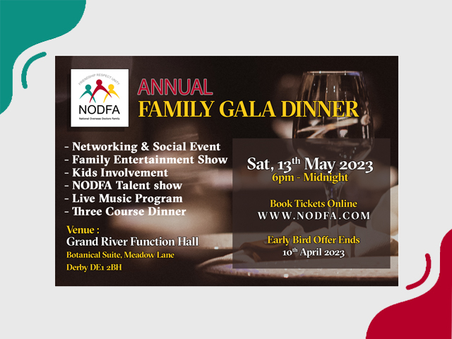 Annual Family Gala Dinner – 13th May 2023